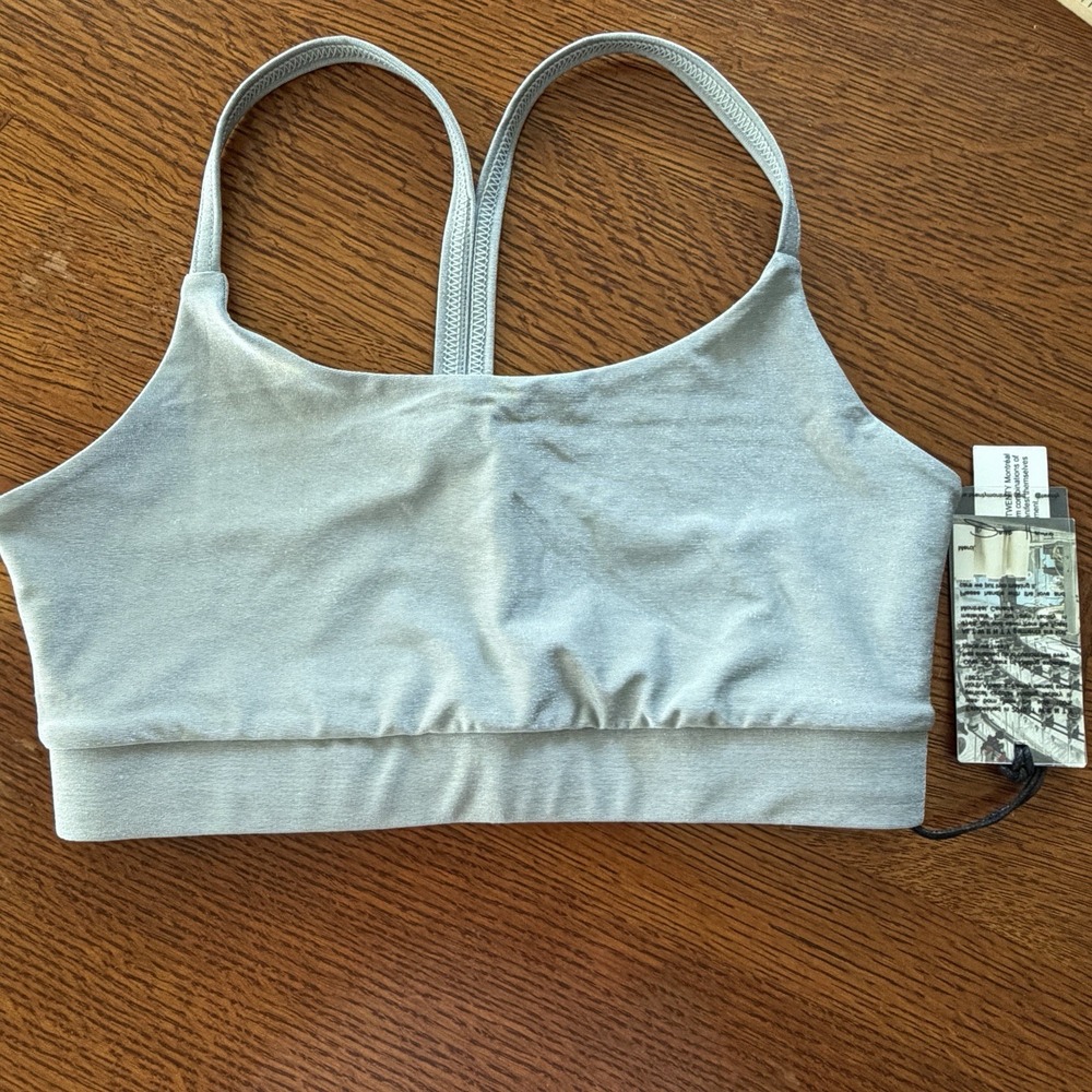 Twenty Montreal Sage Shimmer‎ Colorsphere Racer Back Sports Bra Size XS New